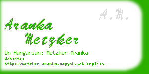 aranka metzker business card